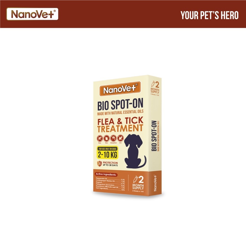 Nanovet® Bio Spot-On Flea and Tick Treatment For Dog