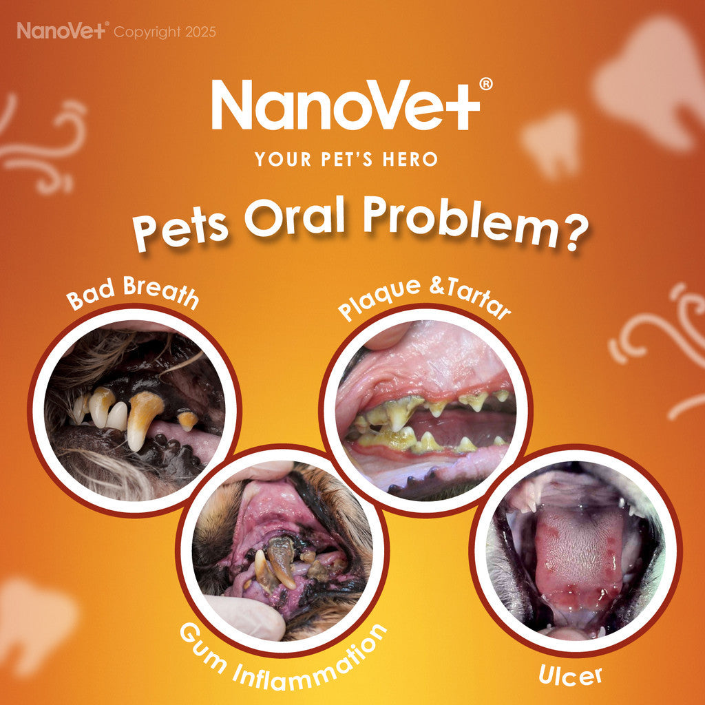 Nanovet® Pet Dental Mouth Spray for Cat and Dog (60ml)
