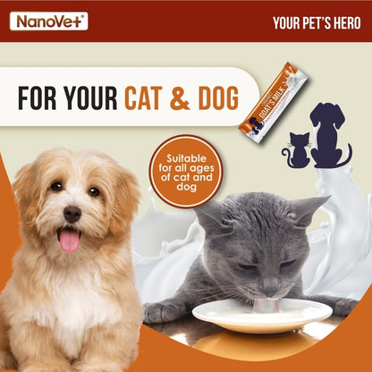 Nanovet® Pet Goat's Milk with Probiotic and Prebiotic Sachet for Cat and Dog (3gm)