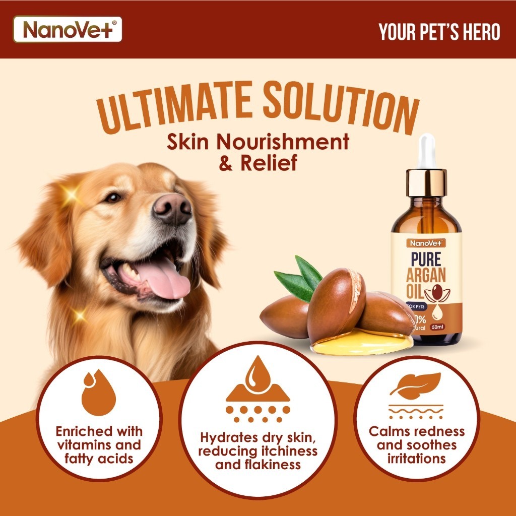 Nanovet® Pet Pure Argan Oil for Cat and Dog (50ml)