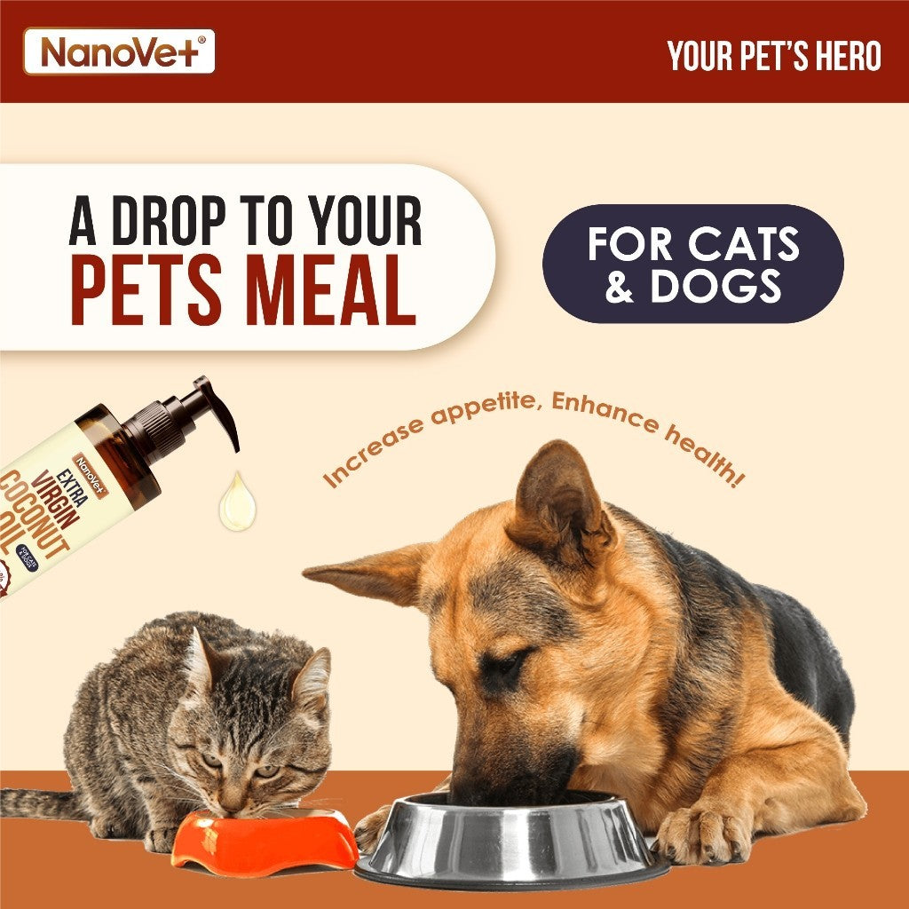 Nanovet® Pet Extra Virgin Coconut Oil For Cat and Dog