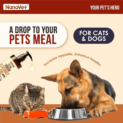 Nanovet® Pet Extra Virgin Coconut Oil For Cat and Dog