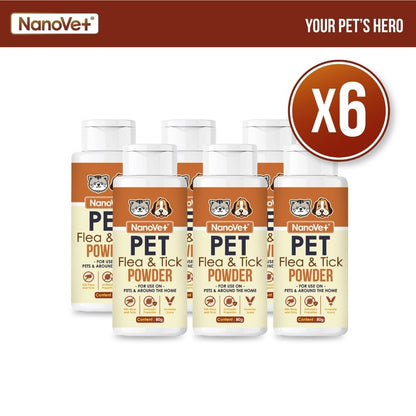 Nanovet® Pet Flea & Tick Powder (80gm)