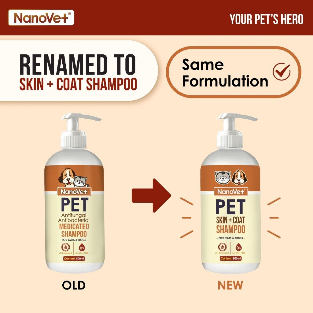Nanovet® Pet Skin + Coat Shampoo for Cat and Dog