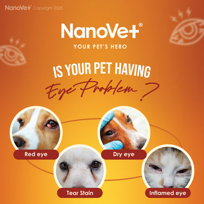 Nanovet® Pet Eye + Tear Stain Solution Kit for Cat and Dog