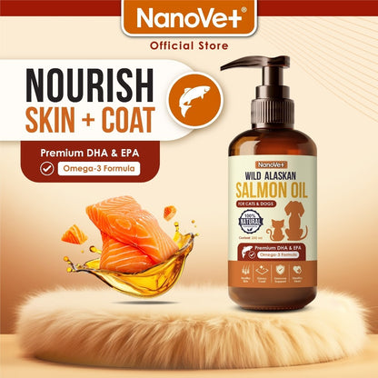 Nanovet® Wild Alaskan Salmon Oil For Cat and Dog