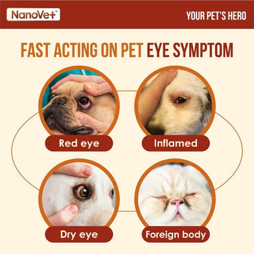 Nanovet® Pet Eye + Tear Stain Solution Kit for Cat and Dog