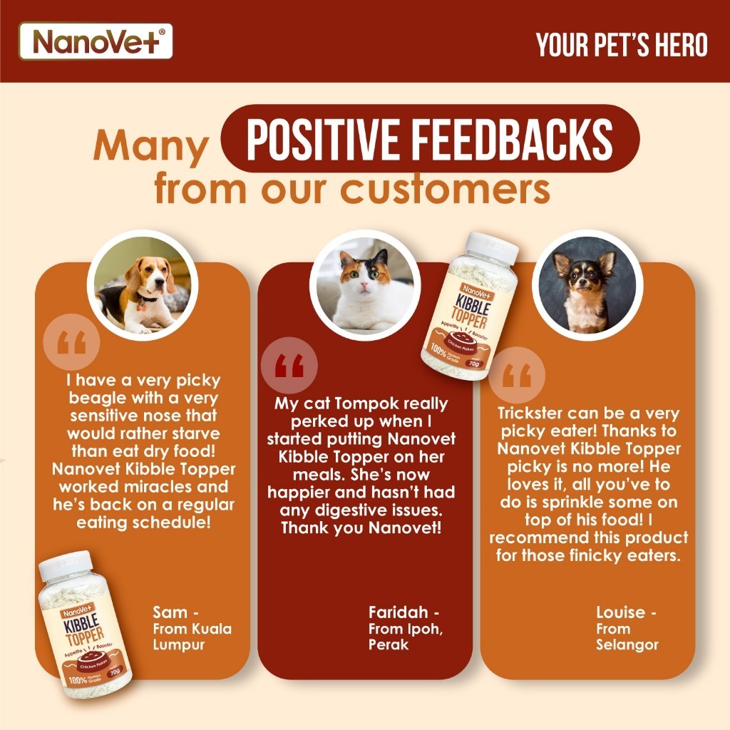 Nanovet® Kibble Topper Appetite Booster For Cat And Dog (70g)