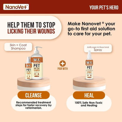 Nanovet® Pet Nanosilver Antifungal and Antibacterial Spray for Cat and Dog