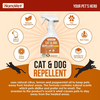 Nanovet® Cat and Dog Repellent Spray (500ml)