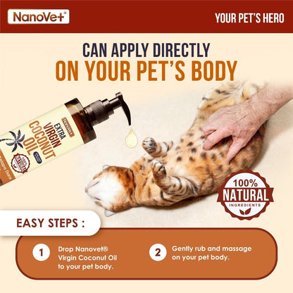Nanovet® Pet Extra Virgin Coconut Oil For Cat and Dog