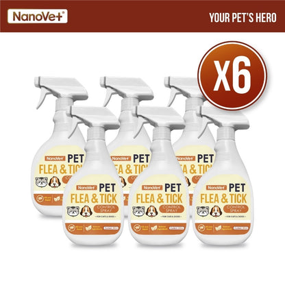 Nanovet® Pet Flea and Tick Control Spray for Cat and Dog (500ml)