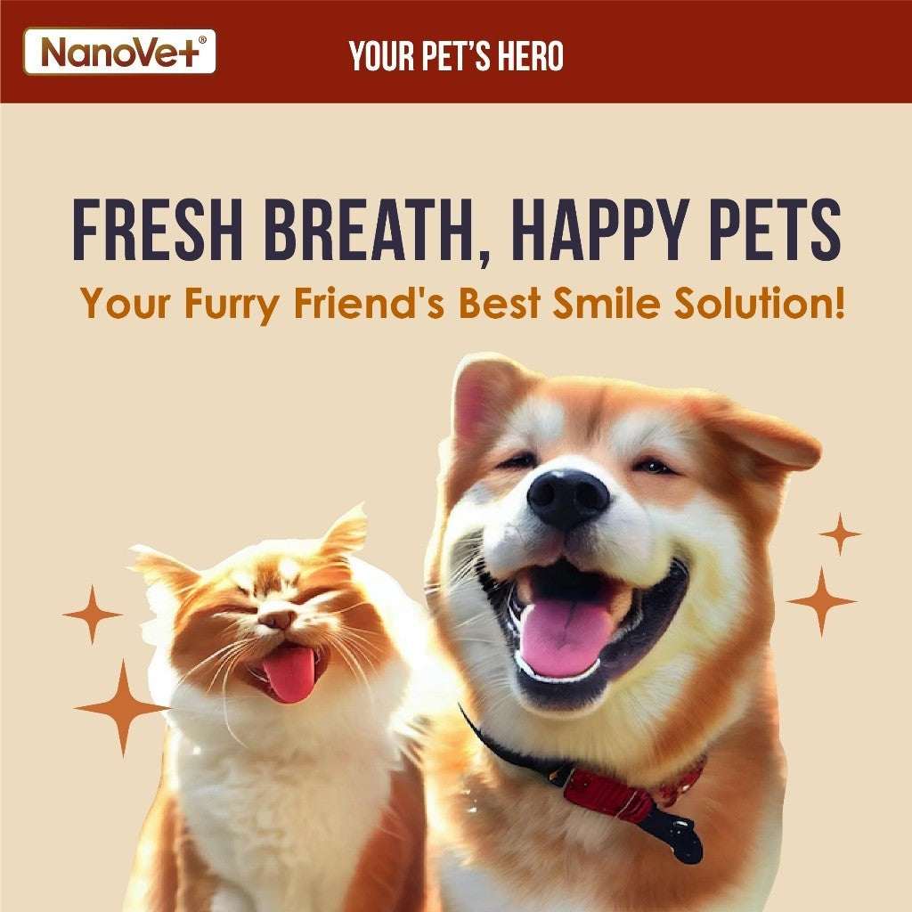 Nanovet® Pet Dental Mouth Spray for Cat and Dog (60ml)
