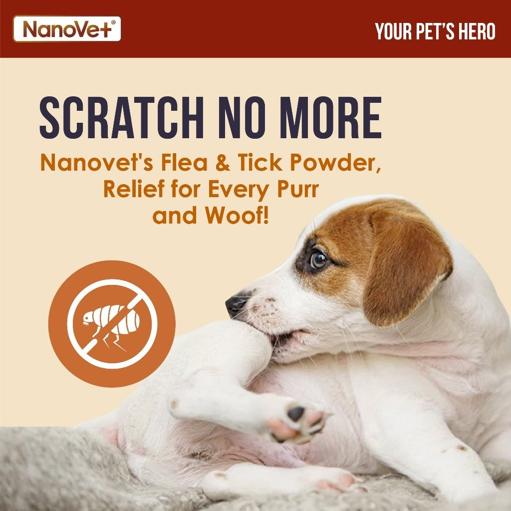 Nanovet® Pet Flea & Tick Powder (80gm)