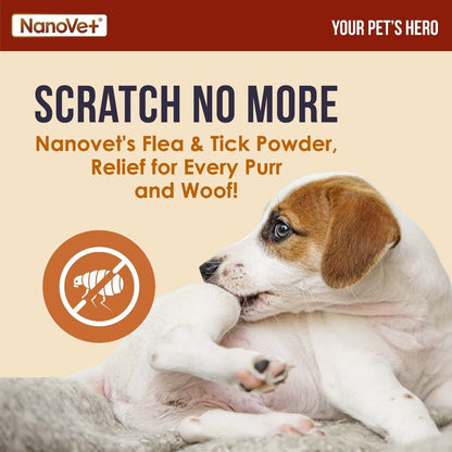 Nanovet® Pet Flea & Tick Powder (80gm)