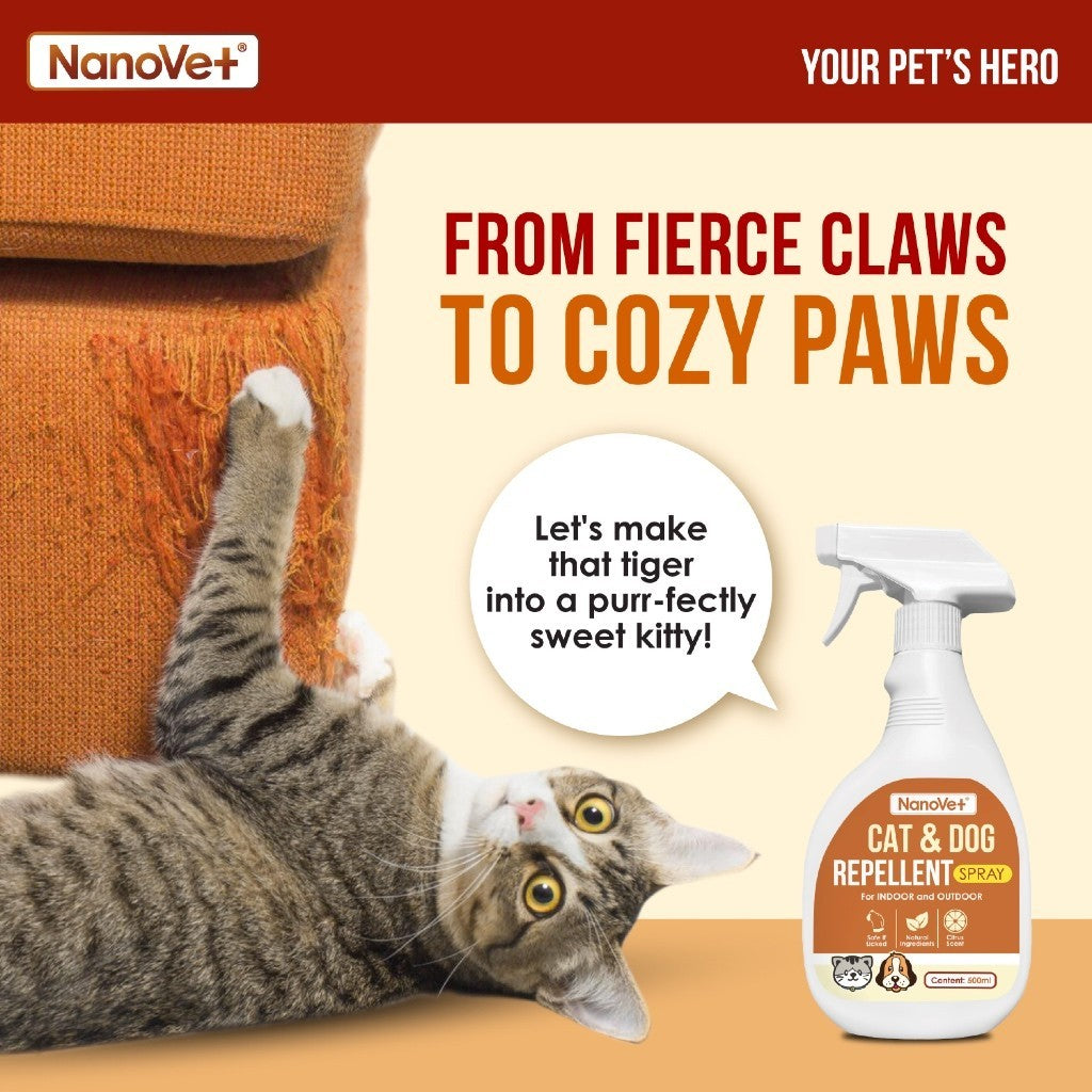Nanovet® Cat and Dog Repellent Spray (500ml)