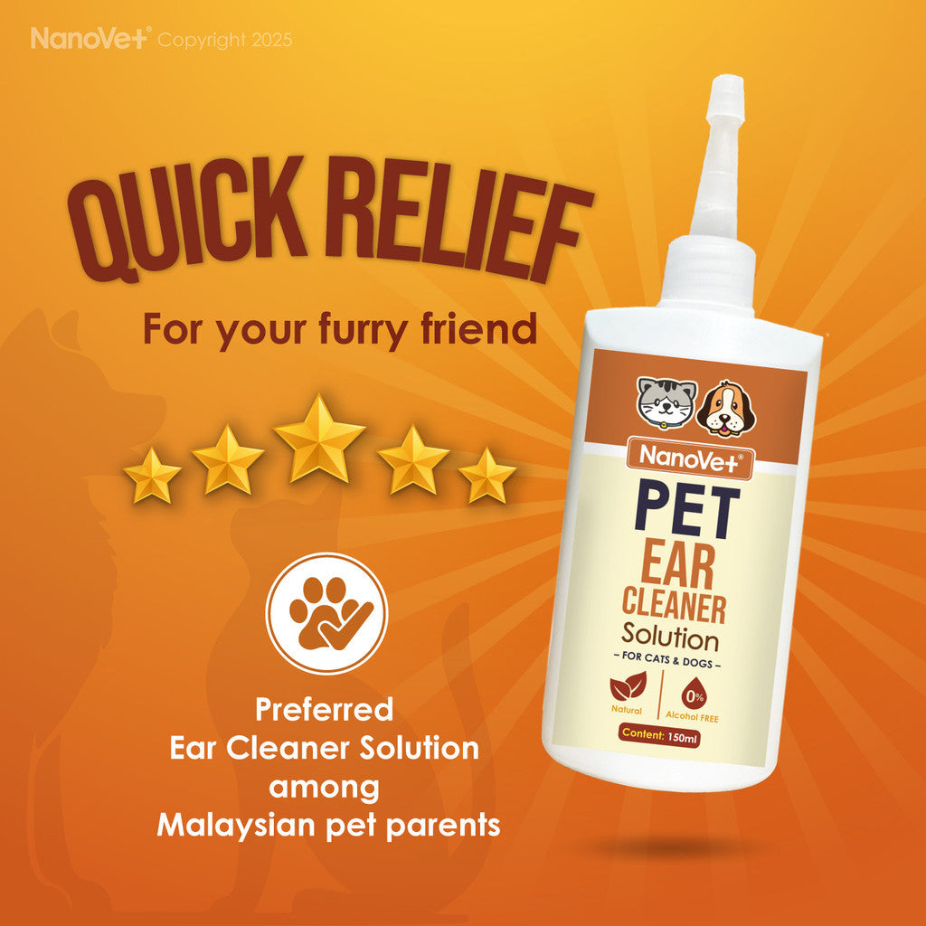 Nanovet® Pet Ear Cleaner Solution for Cat and Dog (150ml)
