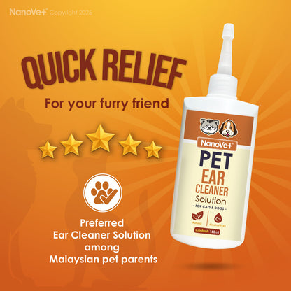 Nanovet® Pet Ear Cleaner Solution for Cat and Dog (150ml)