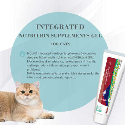 Bioline 100g (Daily :1-4g) Hairball Solution Pet Cat Grass Recipe for Cats Hair ball