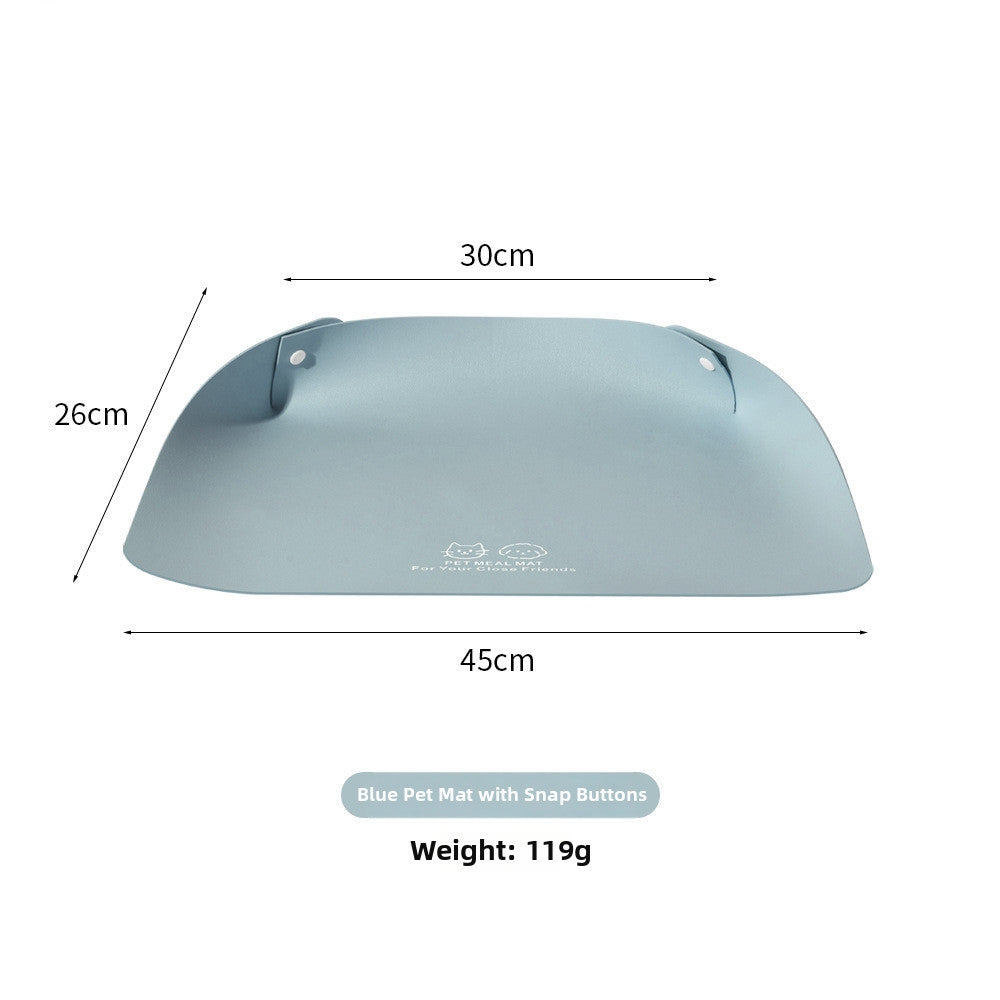 FUREVER365 Leather Pet Feeding Mat Waterproof Non-Slip Cat Dog Bowl Placemat Spill-Proof Food Pad