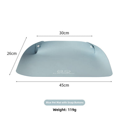 FUREVER365 Leather Pet Feeding Mat Waterproof Non-Slip Cat Dog Bowl Placemat Spill-Proof Food Pad