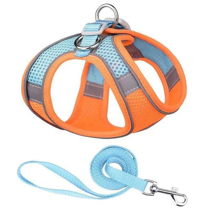 FUREVER365 Breathable Mesh Dog Harness Leash Set Vest Style No-Pull Reflective Baju Kucing Comel