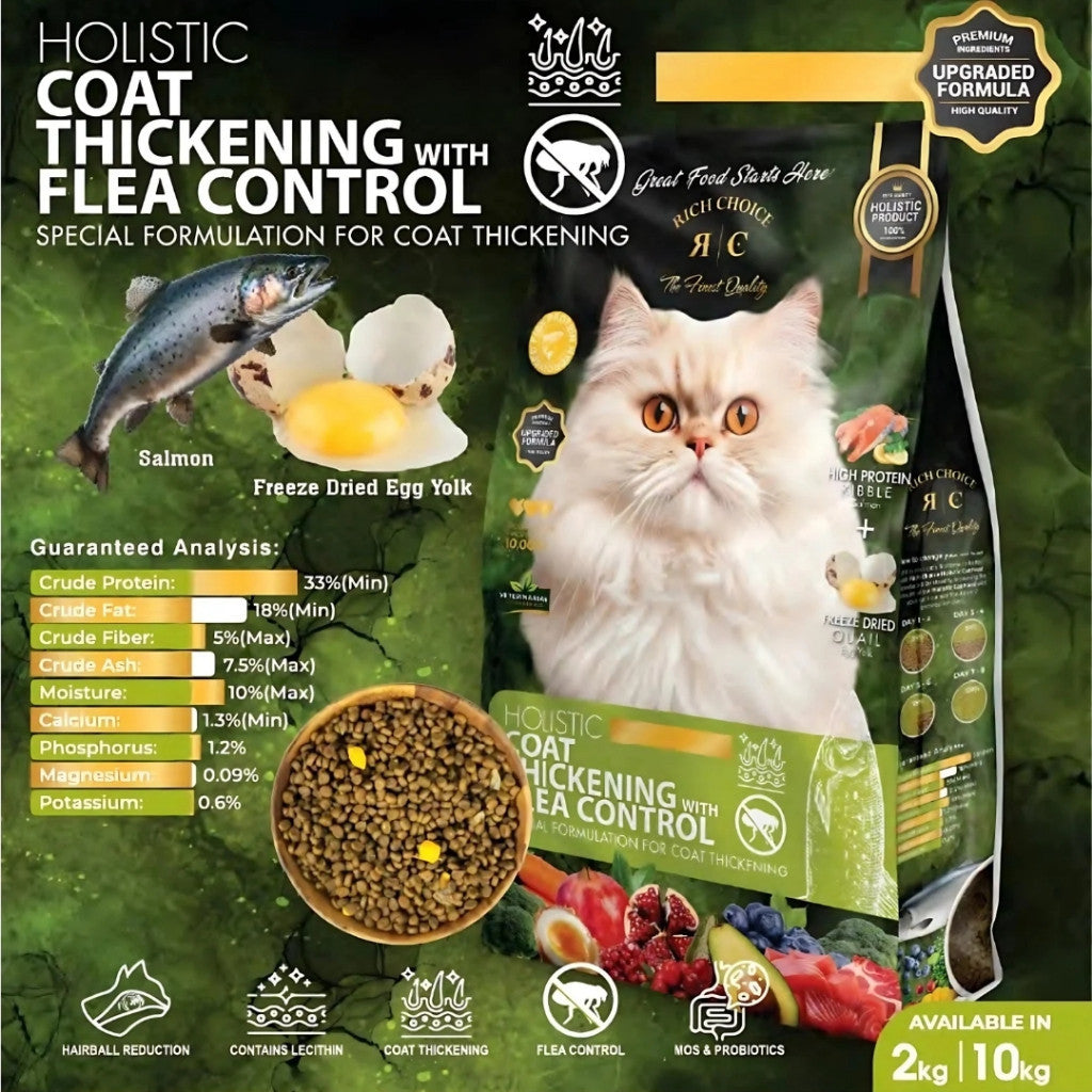 Rich Choice Holistic Cat Food 2kg Premium Dry Cat Food Salmon Chicken Persian British Shorthair Ragdoll Makanan Kucing