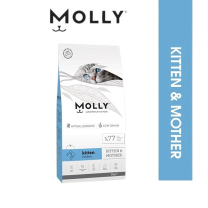 Molly Super Premium Cat Food 2KG Kitten & Mother/Chicken & Anchovy/Shrimp & Salmon/Indoor/Renal Care