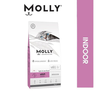 Molly Super Premium Cat Food 2KG Kitten & Mother/Chicken & Anchovy/Shrimp & Salmon/Indoor/Renal Care