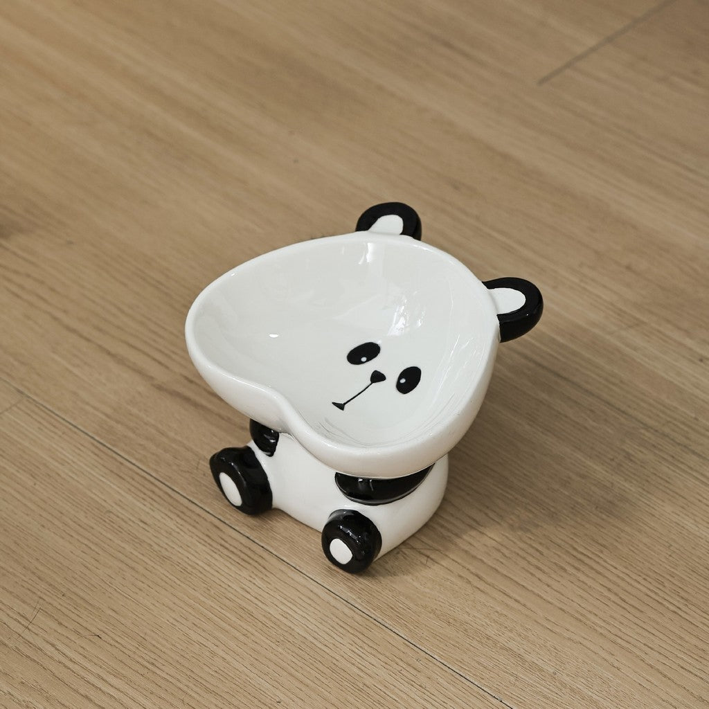 FUREVER365 Ceramic Cat Bowl Cervical Protection Slanted Anti-Tip Food Water Basin Comel Pet Feeder