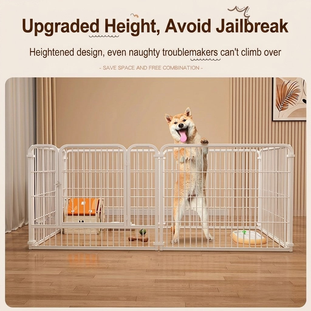 DIY Pet Fence Indoor Dog Cage Foldable Metal Playpen for Medium Small Dog Cat Rabbit Pagar Kucing Anjing