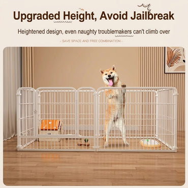 DIY Pet Fence Indoor Dog Cage Foldable Metal Playpen for Medium Small Dog Cat Rabbit Pagar Kucing Anjing
