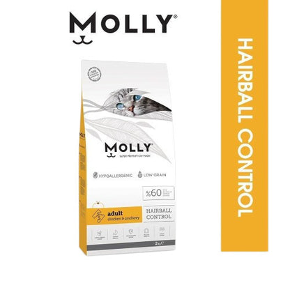 Molly Super Premium Cat Food 2KG Kitten & Mother/Chicken & Anchovy/Shrimp & Salmon/Indoor/Renal Care