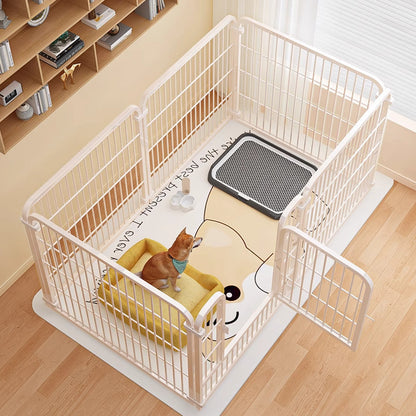 DIY Pet Fence Indoor Dog Cage Foldable Metal Playpen for Medium Small Dog Cat Rabbit Pagar Kucing Anjing