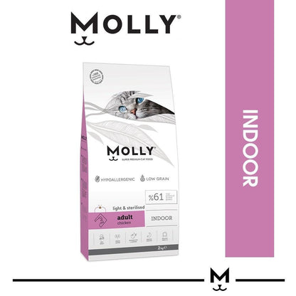 Molly Super Premium Cat Food 2KG Kitten & Mother/Chicken & Anchovy/Shrimp & Salmon/Indoor/Renal Care