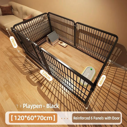 DIY Pet Fence Indoor Dog Cage Foldable Metal Playpen for Medium Small Dog Cat Rabbit Pagar Kucing Anjing