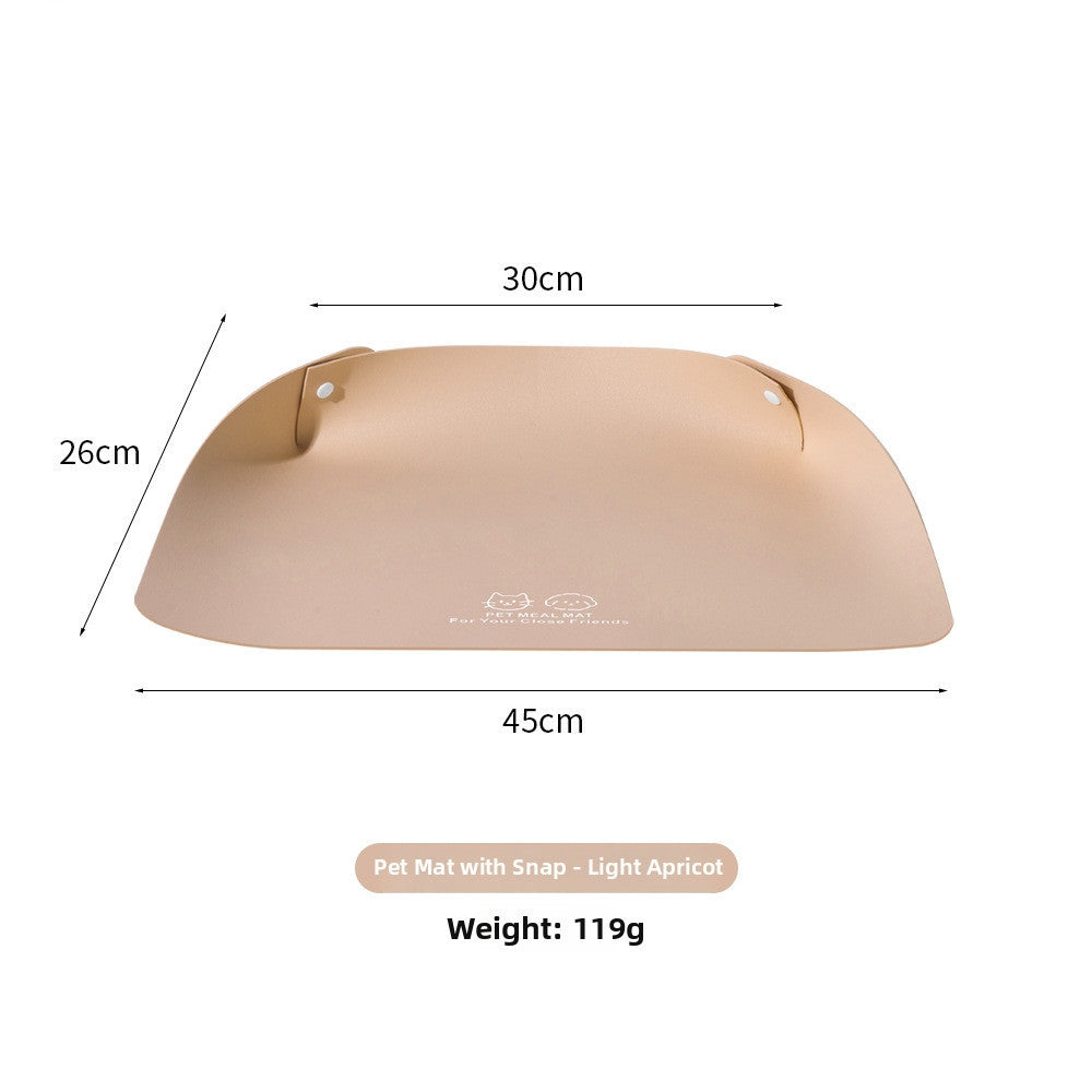 FUREVER365 Leather Pet Feeding Mat Waterproof Non-Slip Cat Dog Bowl Placemat Spill-Proof Food Pad