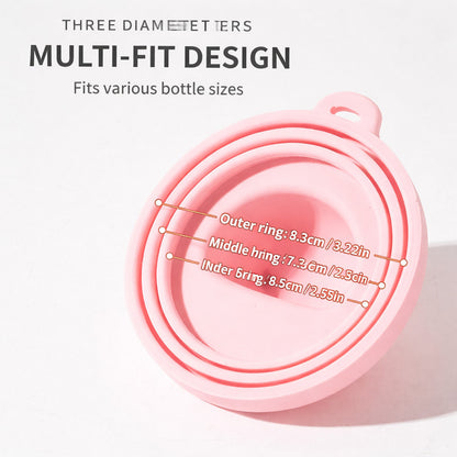 FUREVER365 3-in-1 Silicone Cat Can Lid with Spoon Set Universal Pet Food Sealing Cover Fresh Keeping