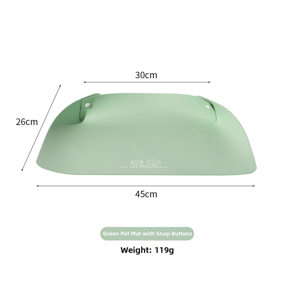 FUREVER365 Leather Pet Feeding Mat Waterproof Non-Slip Cat Dog Bowl Placemat Spill-Proof Food Pad