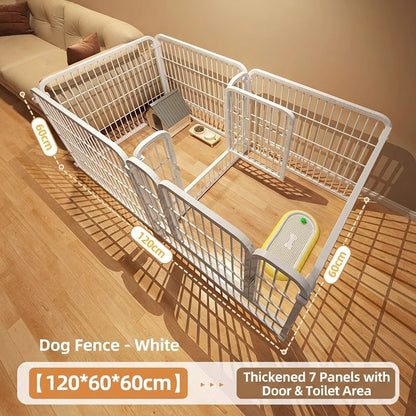 DIY Pet Fence Indoor Dog Cage Foldable Metal Playpen for Medium Small Dog Cat Rabbit Pagar Kucing Anjing