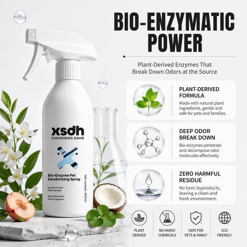 XSDH Bio-Enzyme Pet Odour Remover Spray Cat Dog Urine Smell Deodorizer 400ml Penghilang Bau