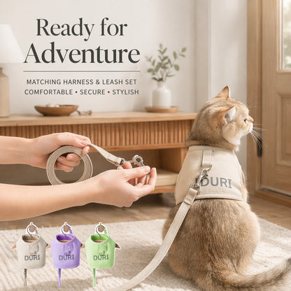 FUREVER365 Anti-Escape Cat Dog Harness Vest Leash Set Breathable Reflective Baju Kucing Comel