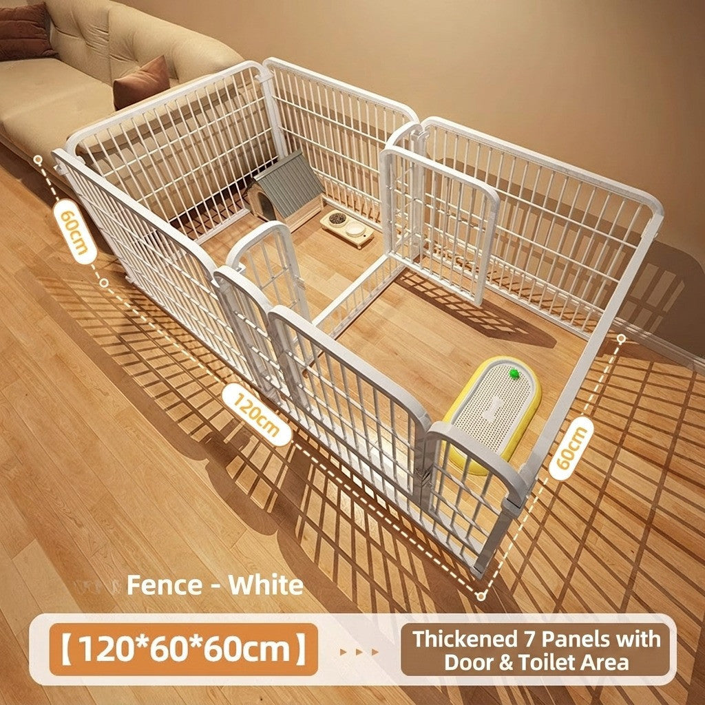 DIY Pet Fence Indoor Dog Cage Foldable Metal Playpen for Medium Small Dog Cat Rabbit Pagar Kucing Anjing
