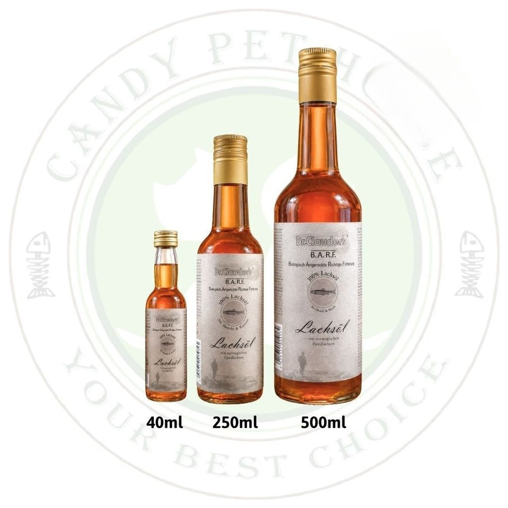 Dr. Clauder's BARF Salmon oil (Dogs&Cats) 40ml/500ml Shiny Coat and Healthy Skin for Pet