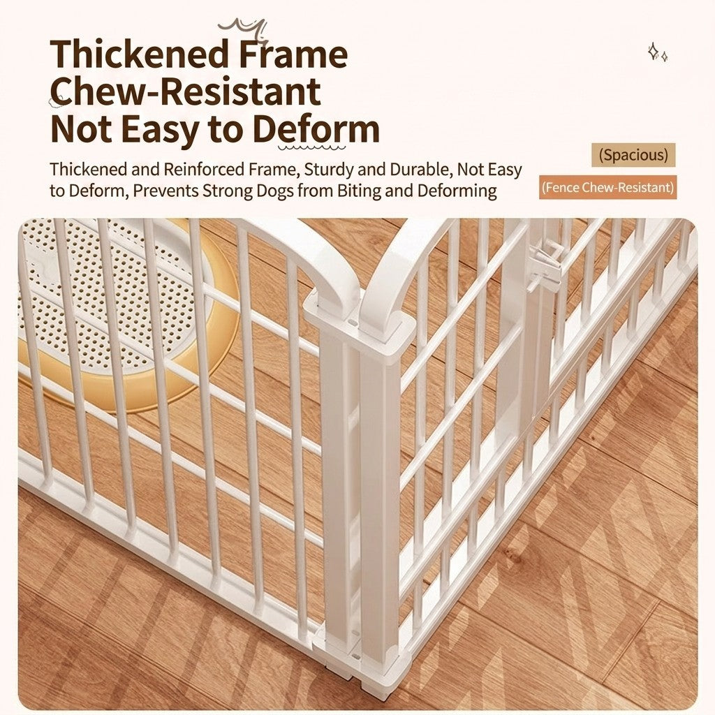 DIY Pet Fence Indoor Dog Cage Foldable Metal Playpen for Medium Small Dog Cat Rabbit Pagar Kucing Anjing