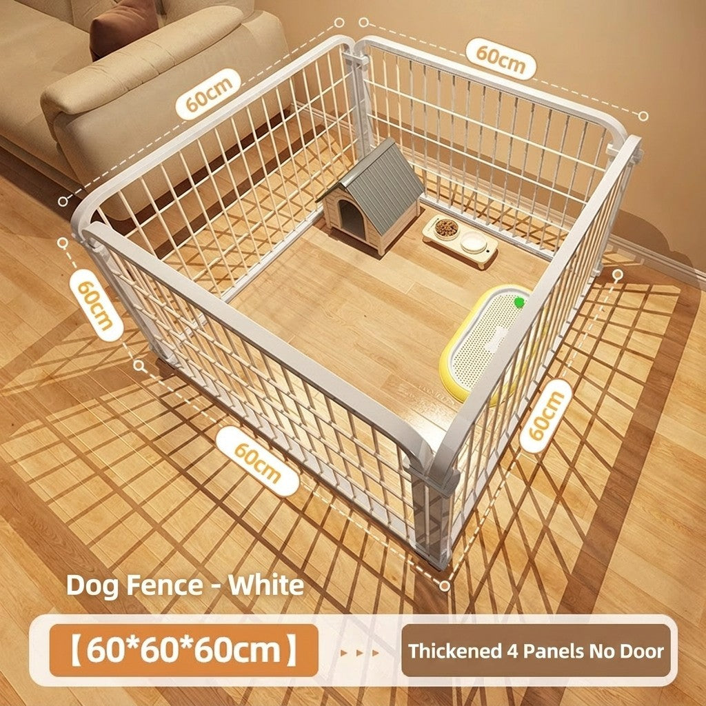 DIY Pet Fence Indoor Dog Cage Foldable Metal Playpen for Medium Small Dog Cat Rabbit Pagar Kucing Anjing