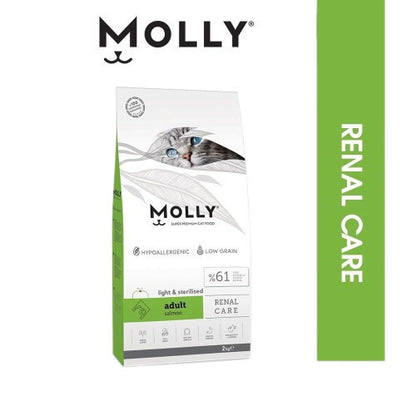 Molly Super Premium Cat Food 2KG Kitten & Mother/Chicken & Anchovy/Shrimp & Salmon/Indoor/Renal Care