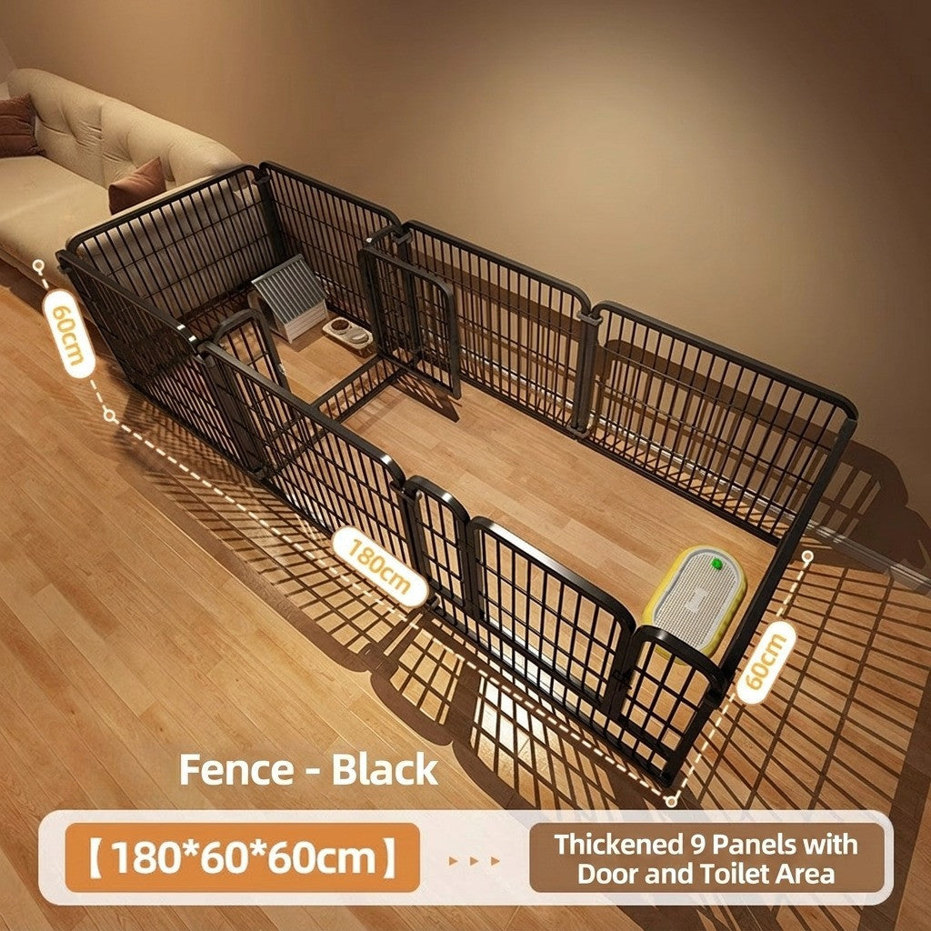 DIY Pet Fence Indoor Dog Cage Foldable Metal Playpen for Medium Small Dog Cat Rabbit Pagar Kucing Anjing