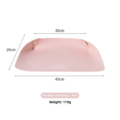 FUREVER365 Leather Pet Feeding Mat Waterproof Non-Slip Cat Dog Bowl Placemat Spill-Proof Food Pad
