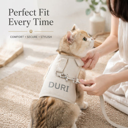 FUREVER365 Anti-Escape Cat Dog Harness Vest Leash Set Breathable Reflective Baju Kucing Comel
